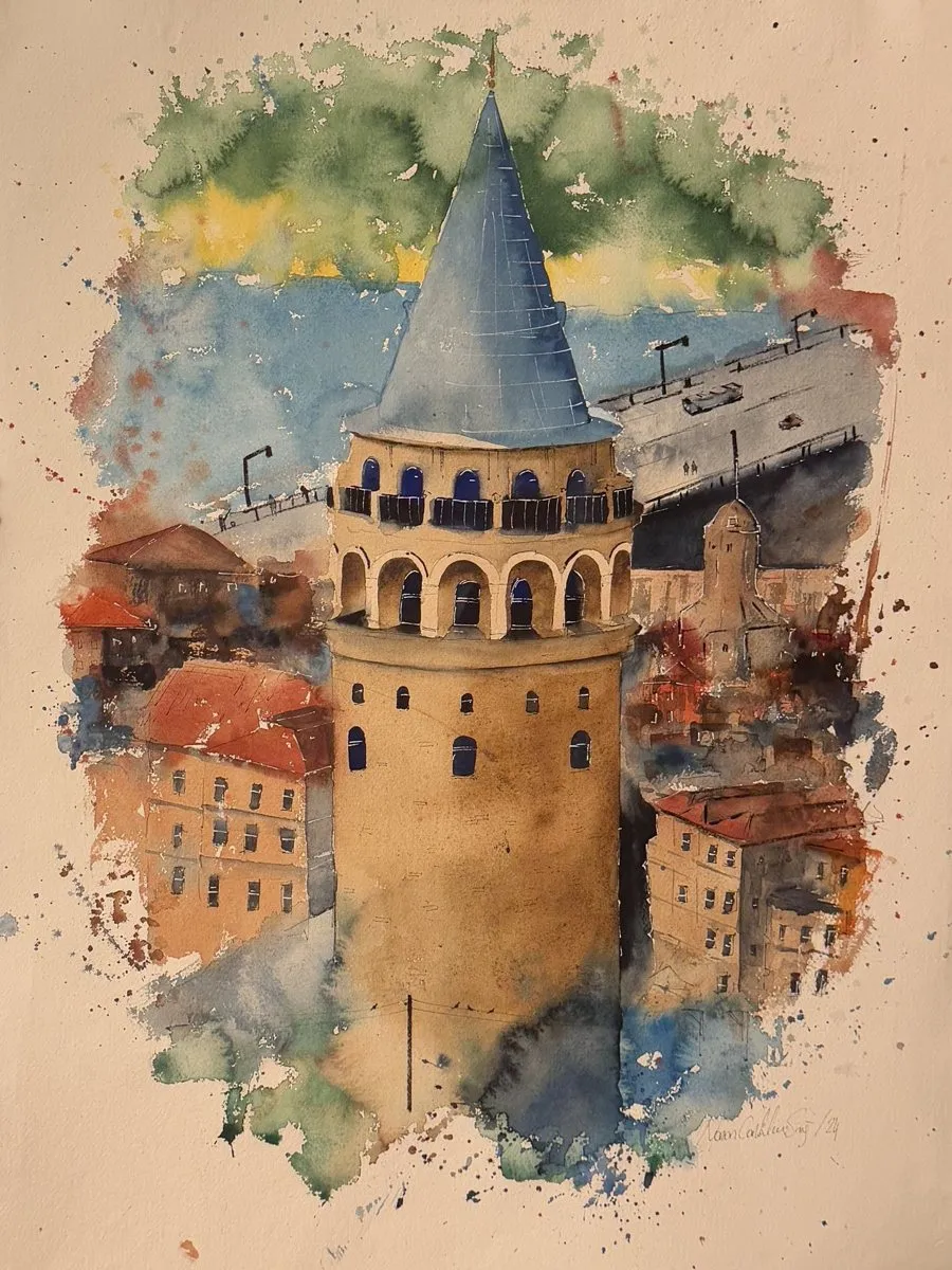 Şehrin Tanığı, suluboya