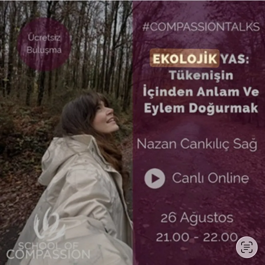 Ekolojik Yas konuşması afişi